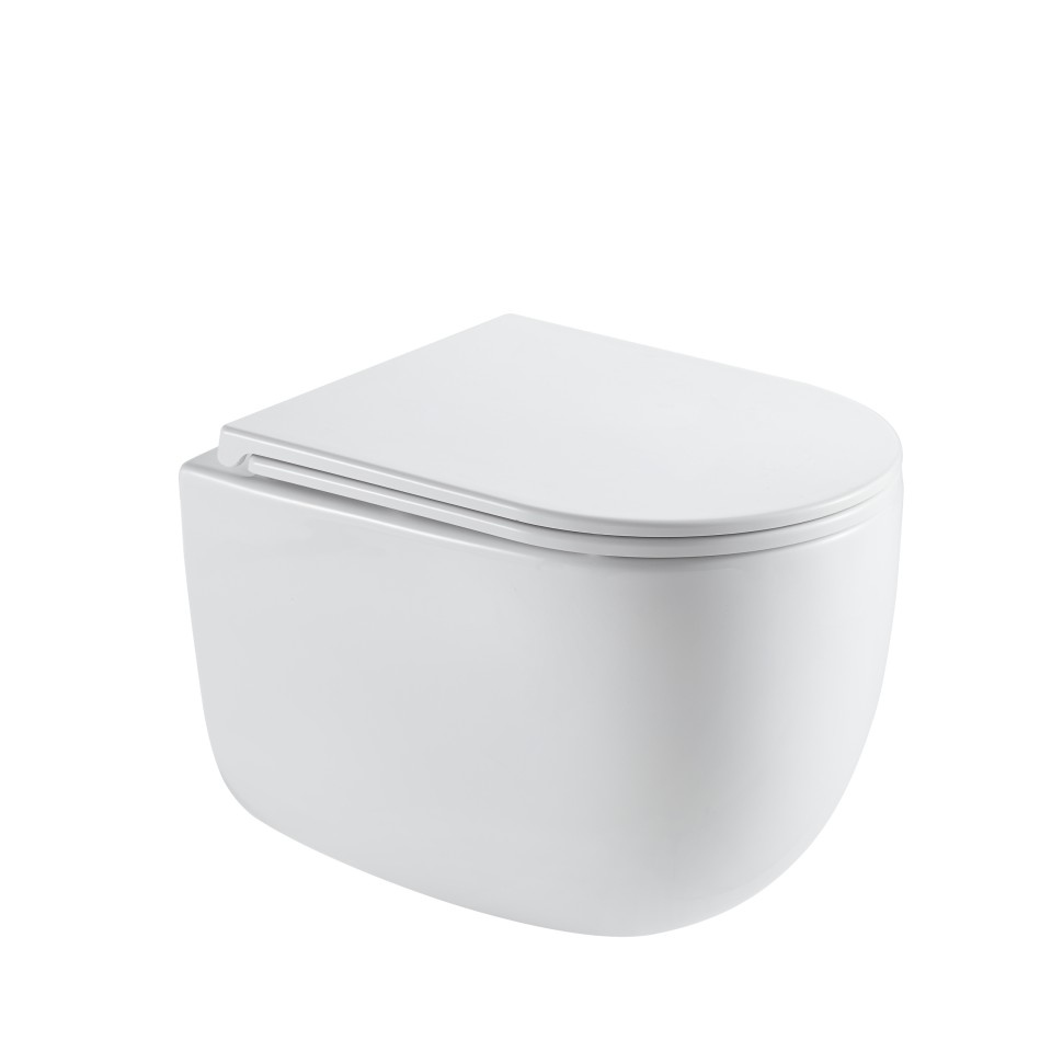 Унитаз подвесной Интэро (Intero) VT1-57TFS Торнадо, цвет белый, ультратонкое микролифт сиденье