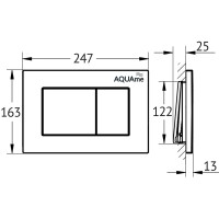 AQM4102W Панель смыва AQUAme, белый