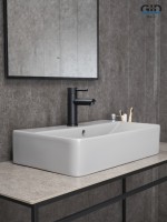 Раковина Gid Gm1344 52236 накладная серая матовая 61x35.5x14