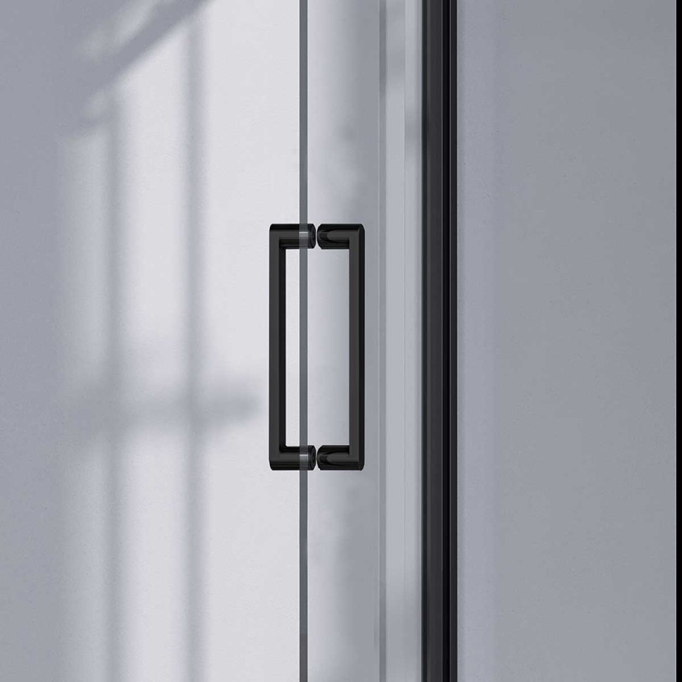 Душевая дверь Como-N VDS-4CN130CLB, 1300, черный, стекло прозрачное