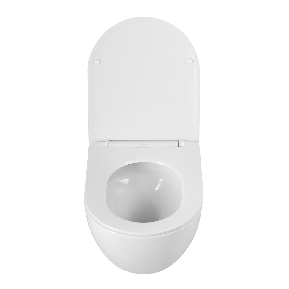 Унитаз подвесной безободковый с сиденьем и смывом TORNADO BelBagno AMANDA-TOR BB051CH-TOR-FC/SC