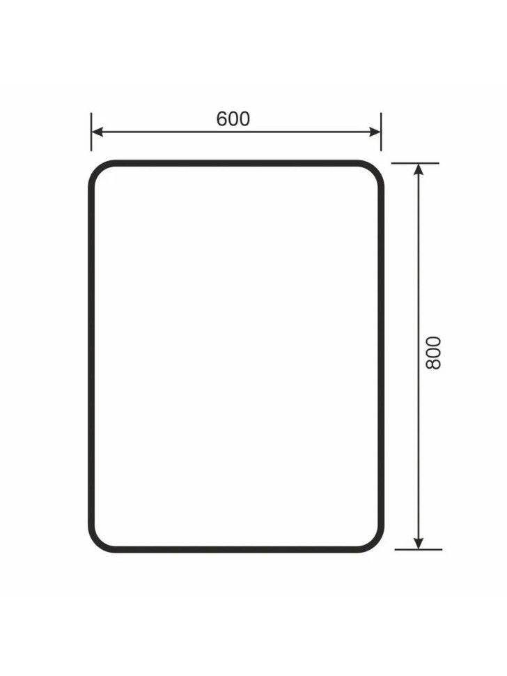 Зеркало для ванной с теплой подсветкой Uperwood Modul 60х80 см, прямоугольное, черное, сенсор/антизапотевание