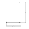 Душевая перегородка Walk-In HR VSW-4HR900CLG, 900*2000, брашированное золото, стекло прозрачное