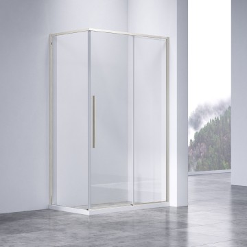 Душевой уголок Слим-Н (Slim-N) VSR-4SN8012CLBN, 1200*800, брашированный никель, стекло прозрачное