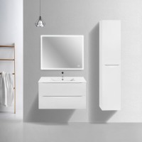 База под керамическую раковину Mia Slim 900 подвесная, 2 выкатных ящика soft close, G.White