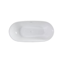 Ванна акриловая Vincea VBT-408-1700 1700*815*580, цвет белый, щелевой перелив
