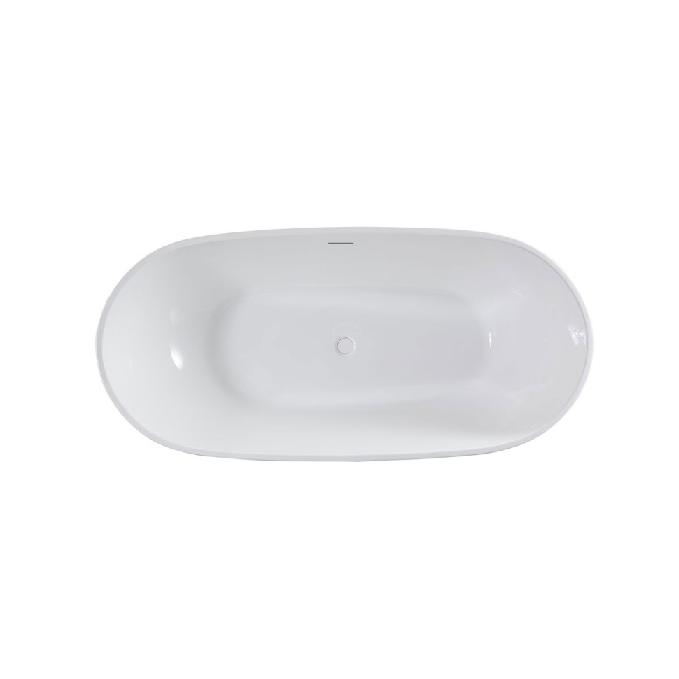 Ванна акриловая Vincea VBT-408-1700 1700*815*580, цвет белый, щелевой перелив