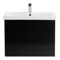 База под раковину подвесная BelBagno MARINO-CER-700-2C-SO-NL-P Nero Lucido