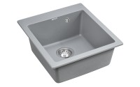 Мойка KANTE 45, IT-GRANIT, PM104651-GRM, серый металлик, 460х510 мм, Paulmark