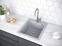 Мойка KANTE 45, IT-GRANIT, PM104651-GRM, серый металлик, 460х510 мм, Paulmark