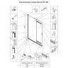 Шторка на ванну Veconi Palau PL-88CH, 1000x1400, хром, стекло прозрачное