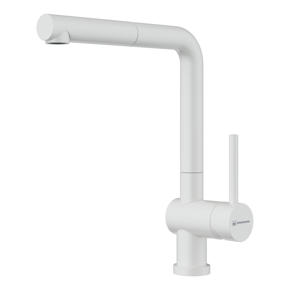 Смеситель для кухни Omoikiri Akashi-S-WH латунь/белый