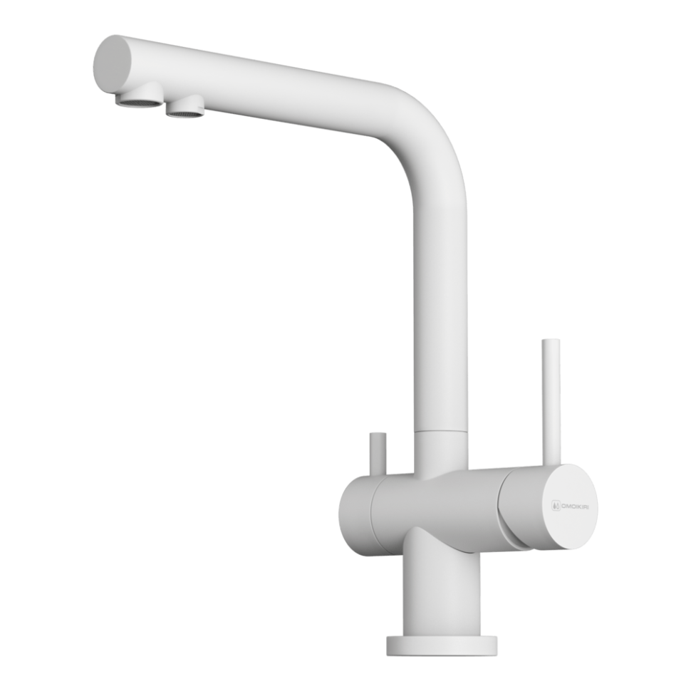 Смеситель для кухни Omoikiri Nagano-P-WH латунь/белый