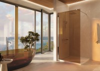 Душевая перегородка Walk-In VSW-1H100GS, 1000*2000, хром, стекло янтарь