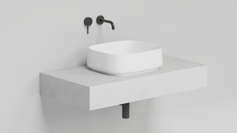 Раковина накладная ORIENTE BOWL  в цвете по RAL 450х405х140 S-Sense Матовое