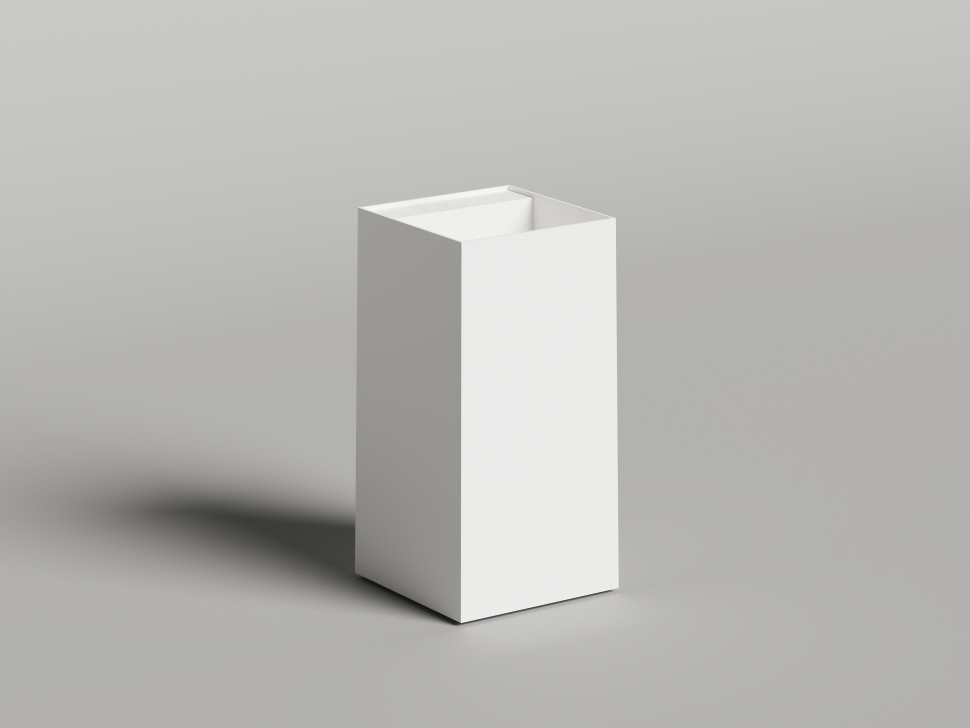 Раковина напольная ARMONIA SQUARE TOP 01  без отверстия под смеситель 450х450х900 S-Stone Матовое