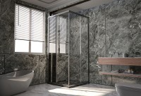 Душевой угол Veconi Premium Trento PTC-20GR, 1200Х800x2000, брашированный графит, стекло прозрачное