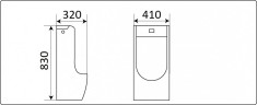 Писсуар подвесной CeramaLux X529P
