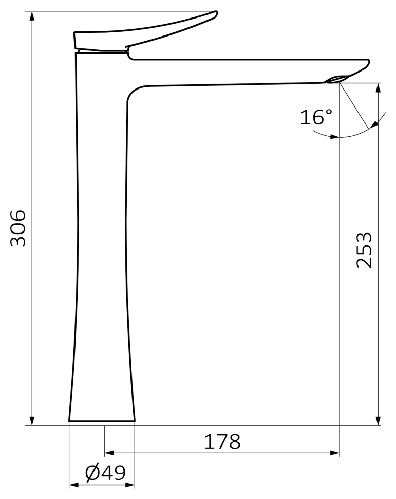 Смеситель для раковины GRB NAVA XL 66540655, медь
