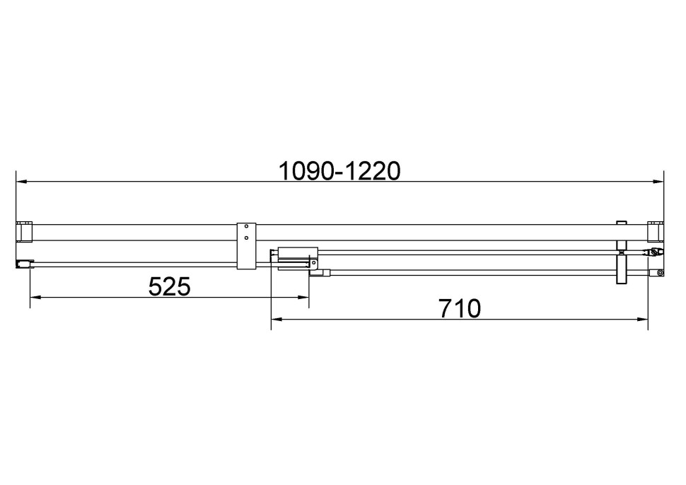 Душевая дверь Экстенза (Extenza) VDP-4EX1112CLG, 1100/1200, брашированное золото, стекло прозрачное