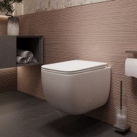 Унитаз подвесной Эра (Era) VT1-58TFS Торнадо, цвет белый, ультратонкое микролифт сиденье