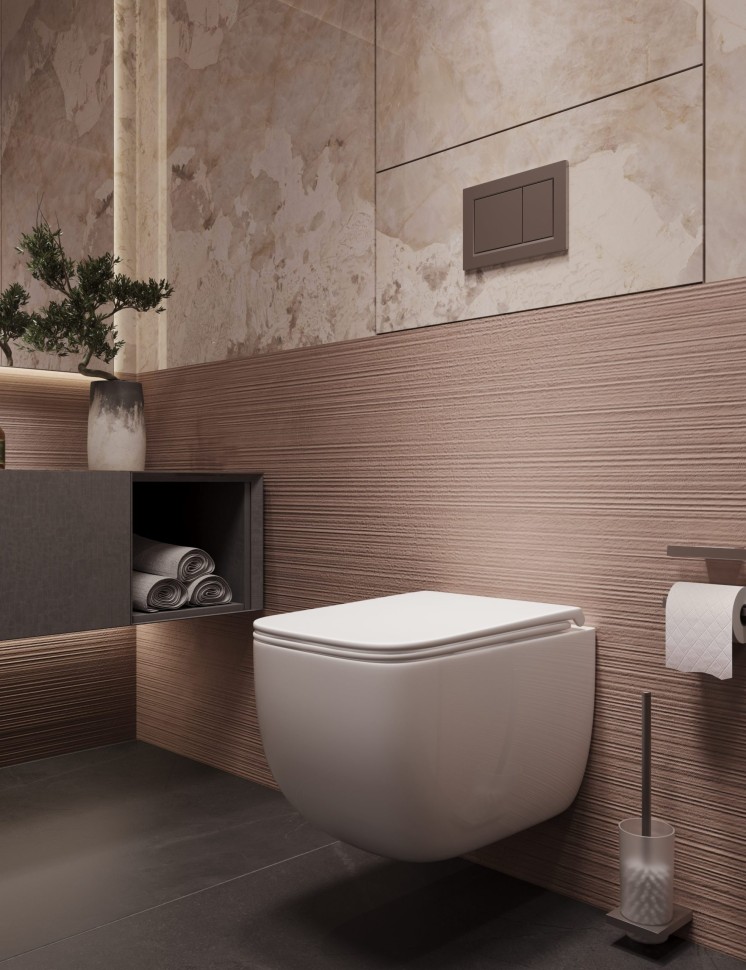 Унитаз подвесной Эра (Era) VT1-58TFS Торнадо, цвет белый, ультратонкое микролифт сиденье