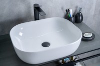 Раковина Gid D1302 51198 накладная белая 50x40x14