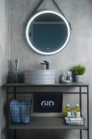 Раковина Gid Gm969 53335 накладная серая матовая 41x41x18