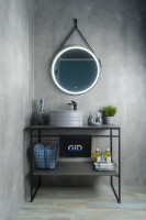 Раковина Gid Gm969 53335 накладная серая матовая 41x41x18