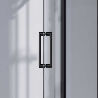 Душевая дверь Como-N VDS-4CN140CLB, 1400, черный, стекло прозрачное