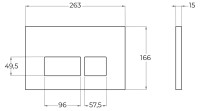 Кнопка смыва BelBagno BB043ORO.MAT, матовое золото