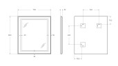 Зеркало BelBagno SPC-KRAFT-700-800-SENS-AL