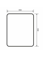 Зеркало для ванной с теплой подсветкой Uperwood Modul 65х80 см, прямоугольное, черное, сенсор/антизапотевание