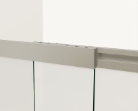 Душевая шторка на ванну VSB-1E100CLB, 1000*1450, матовый черный, стекло прозрачное