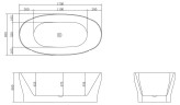 Акриловая ванна BELBAGNO BB403-1700-850