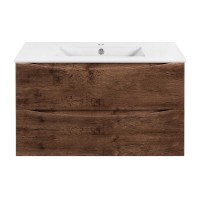 База под керамическую раковину Mia Slim 900 подвесная, 2 выкатных ящика soft close, R.Wood