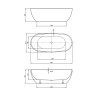 Ванна акриловая Vincea VBT-408-1800, 1800*815*580, цвет белый, щелевой перелив