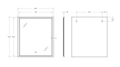 Зеркало CEZARES CZR-SPC-INT-800-900-LED-TCH-WARM-TIT