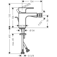 Смеситель для биде Hansgrohe Vernis Shape черный (71211670)