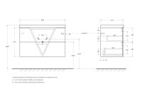 База под раковину подвесная BelBagno VITTORIA-900-2C-SO-BL Bianco Lucido