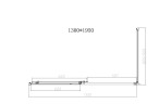 Душевой уголок Слим-Н (Слим-Н (Slim-N)) VSR-4SN8013CGGM, 1300*800, вороненая сталь, стекло тонированное