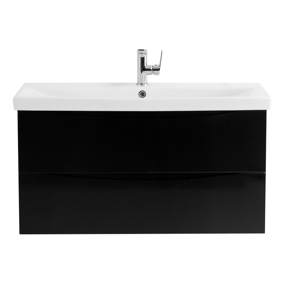 База под раковину подвесная BelBagno MARINO-CER-800-2C-SO-NL-P Nero Lucido