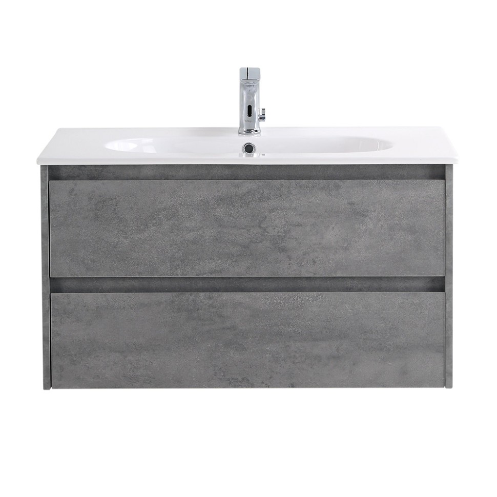 База под раковину подвесная BelBagno KRAFT-1000-2C-SO-CG Cemento Grigio