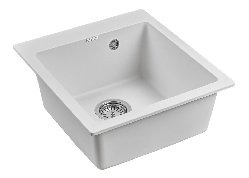 Мойка KANTE 45, IT-GRANIT, PM104651-WH, белый, 460х510 мм, Paulmark