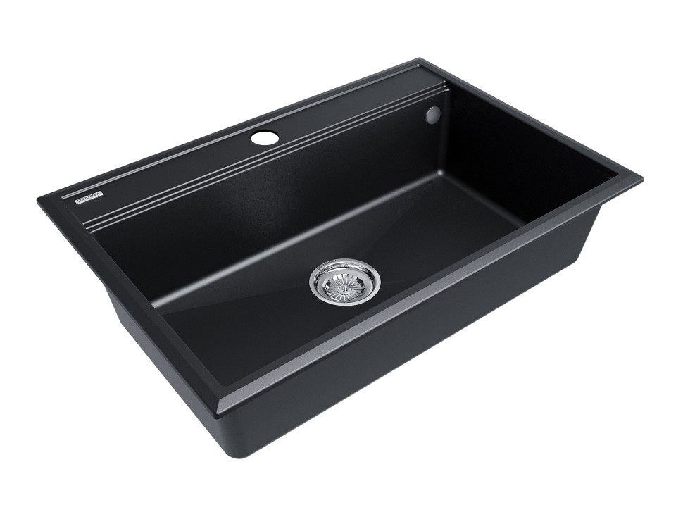 Мойка STEPIA 80, IT-GRANIT, PM117551-BLM, черный металлик, 750х510, Paulmark