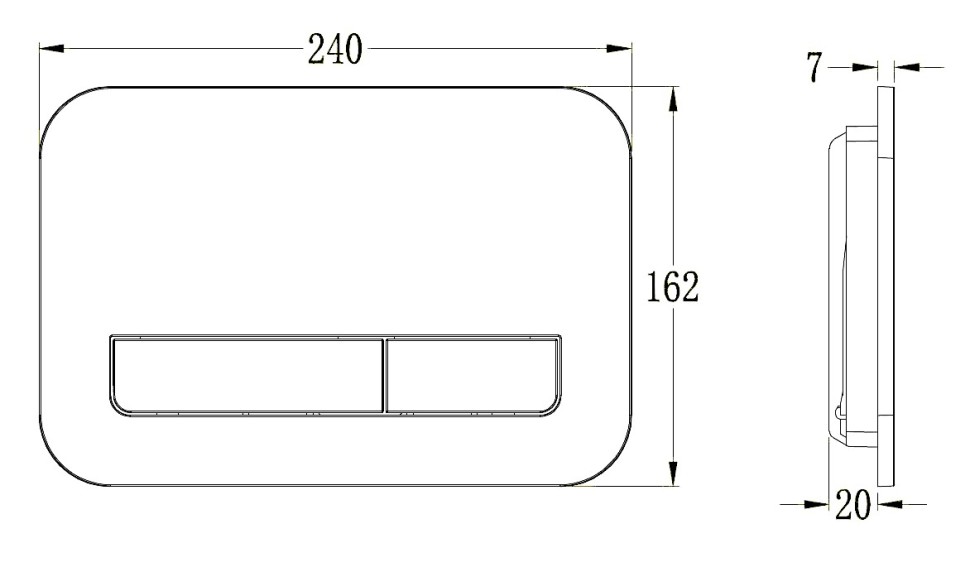 Кнопка смыва Vincea VFP-201GM, цвет вороненая сталь