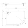 Душевой поддон Veconi Tezeo acrylic TZ-55LB, 1000x800x150, акрил, черный