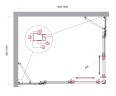 Душевой уголок BelBagno LUCE-AH-22-130/100-C-Cr