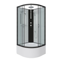 Душевая кабина Niagara Classic NG-6708-14BKT (90х90х210) высокий поддон(40см),черный,стекло прозрачное,4 места