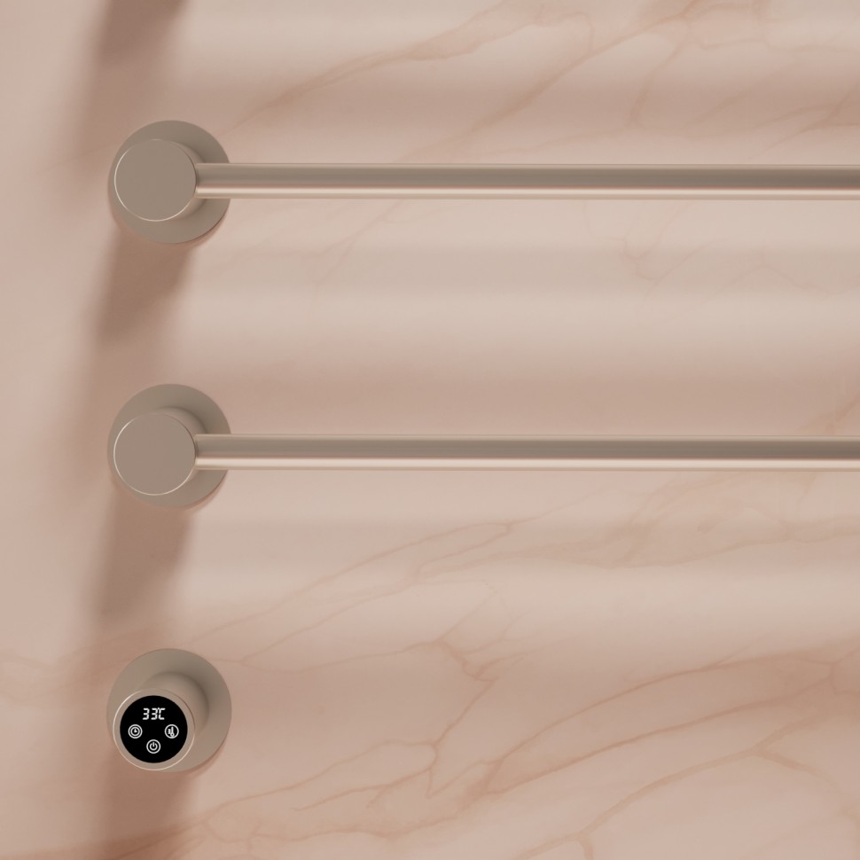 Полотенцесушитель электрический Vincea VTD-2H1BN, брашированный никель, таймер